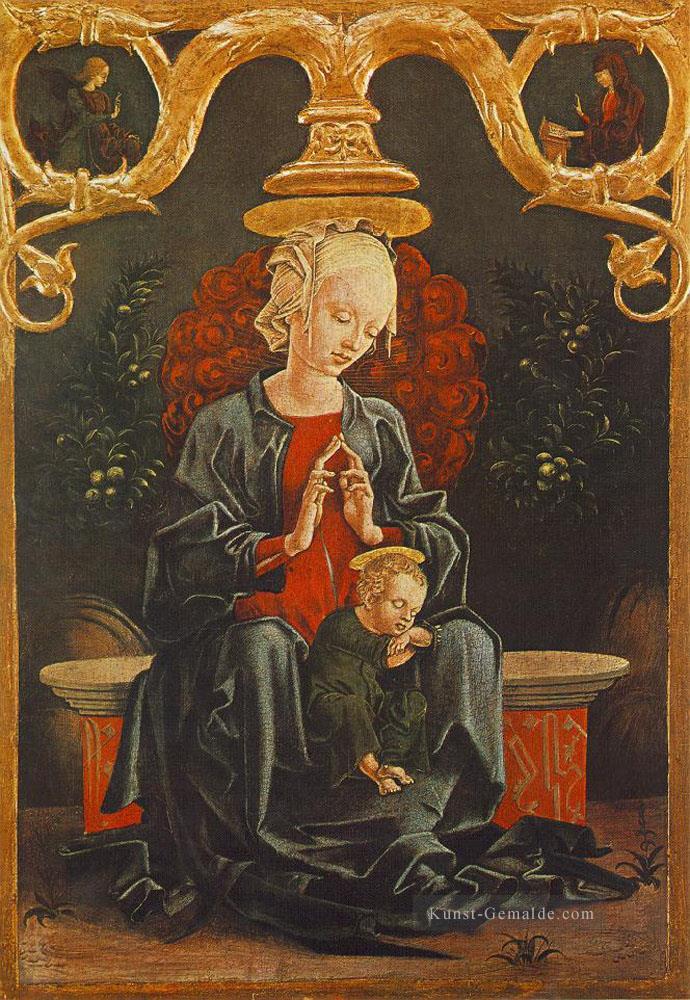 Madonna und Kind in einem Garten Cosme Tura Ölgemälde